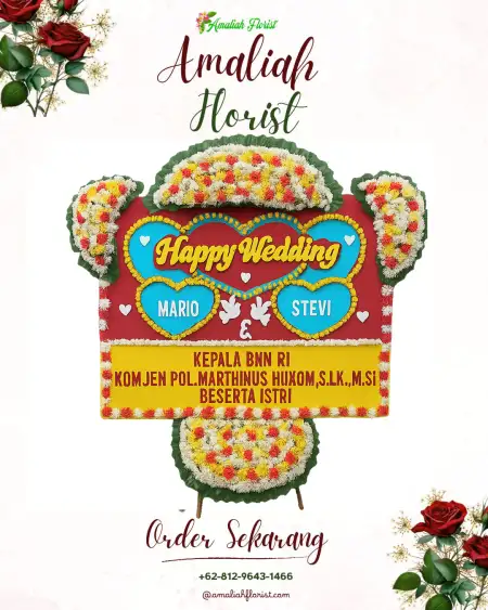 Papan Bunga Pernikahan Pesagi